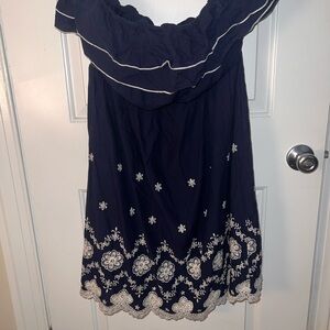 Torrid Navy and White Floral Women’s Dress